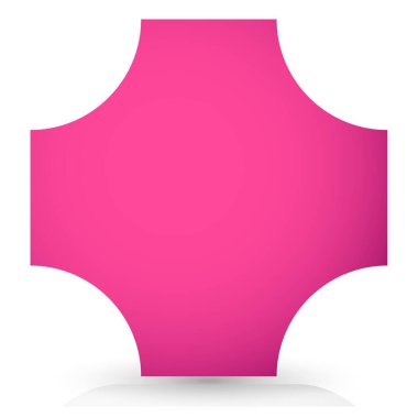 Boş renkli düğme, pankart şekilleri