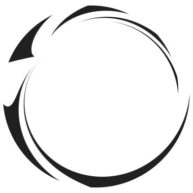 Radikal soyut geometrik daire tasarım elementi. Dairesel şekil tasarımı
