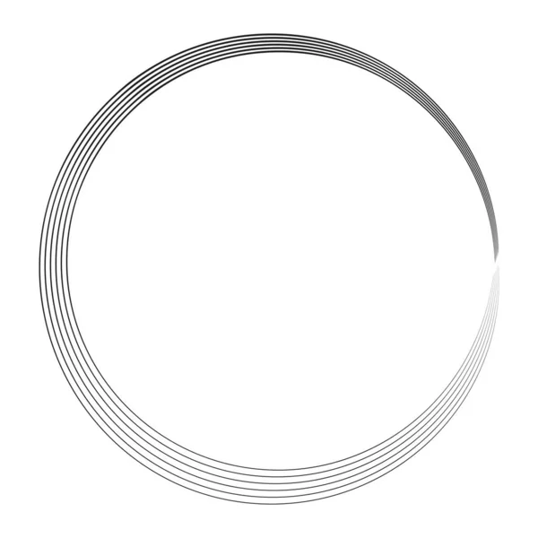 Radiell Abstrakt Geometrisk Cirkel Designelement Konstruktion Cirkulär Form — Stock vektor