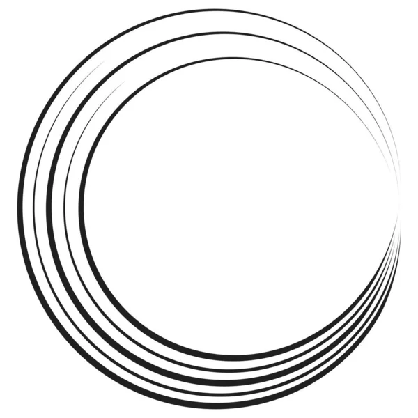 Radiell Abstrakt Geometrisk Cirkel Designelement Konstruktion Cirkulär Form — Stock vektor