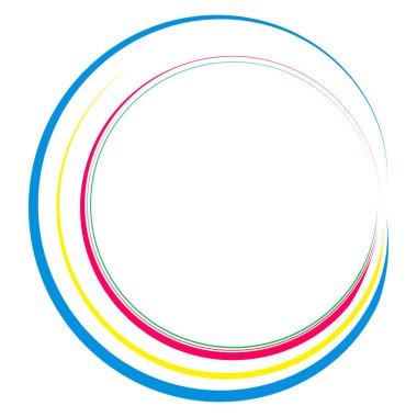 Radikal soyut geometrik daire tasarım elementi. Dairesel şekil tasarımı
