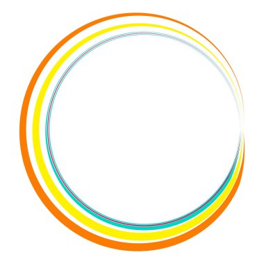 Radikal soyut geometrik daire tasarım elementi. Dairesel şekil tasarımı