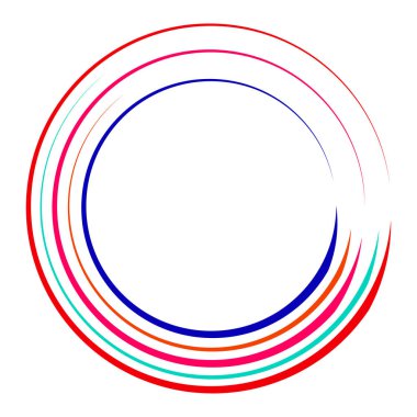Radikal soyut geometrik daire tasarım elementi. Dairesel şekil tasarımı