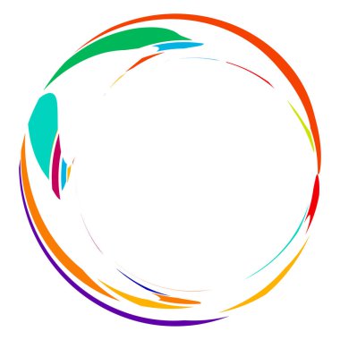 Radikal soyut geometrik daire tasarım elementi. Dairesel şekil tasarımı