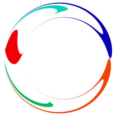 Radikal soyut geometrik daire tasarım elementi. Dairesel şekil tasarımı
