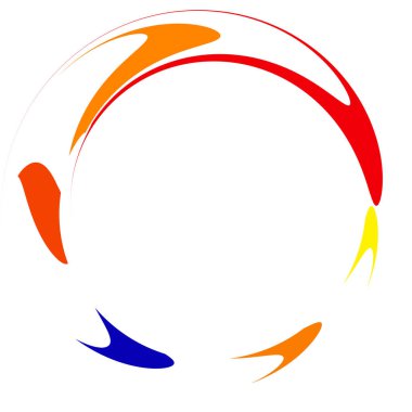 Radikal soyut geometrik daire tasarım elementi. Dairesel şekil tasarımı