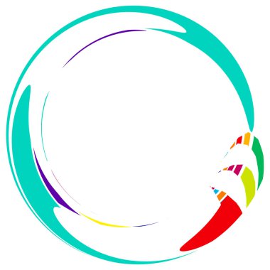 Radikal soyut geometrik daire tasarım elementi. Dairesel şekil tasarımı