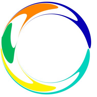 Radikal soyut geometrik daire tasarım elementi. Dairesel şekil tasarımı