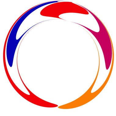 Radikal soyut geometrik daire tasarım elementi. Dairesel şekil tasarımı