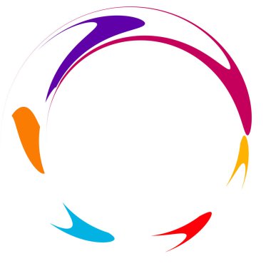 Radikal soyut geometrik daire tasarım elementi. Dairesel şekil tasarımı