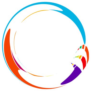 Radikal soyut geometrik daire tasarım elementi. Dairesel şekil tasarımı