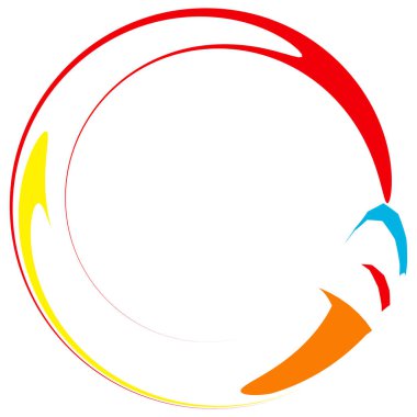 Radikal soyut geometrik daire tasarım elementi. Dairesel şekil tasarımı