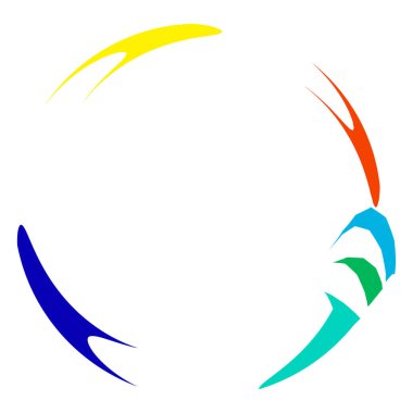 Radikal soyut geometrik daire tasarım elementi. Dairesel şekil tasarımı