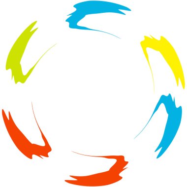 Radikal soyut geometrik daire tasarım elementi. Dairesel şekil tasarımı