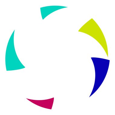 Radikal soyut geometrik daire tasarım elementi. Dairesel şekil tasarımı