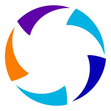 Radikal soyut geometrik daire tasarım elementi. Dairesel şekil tasarımı