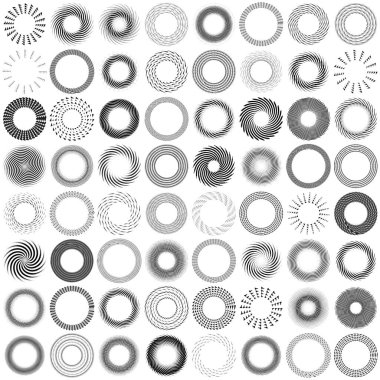 Geometrik soyut çember, dairesel element vektör çizimi