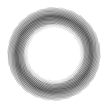 Geometrik soyut çember, dairesel element vektör çizimi