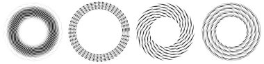 Geometrik soyut çember, dairesel element vektör çizimi