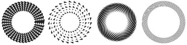 Geometrik soyut çember, dairesel element vektör çizimi