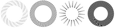 Geometrik soyut çember, dairesel element vektör çizimi