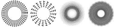 Geometrik soyut çember, dairesel element vektör çizimi
