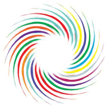 Geometrik soyut çember, dairesel element vektör çizimi