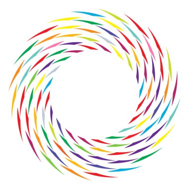 Geometrik soyut çember, dairesel element vektör çizimi