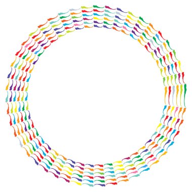 Geometrik soyut çember, dairesel element vektör çizimi