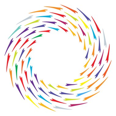 Geometrik soyut çember, dairesel element vektör çizimi