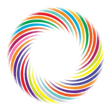 Geometrik soyut çember, dairesel element vektör çizimi