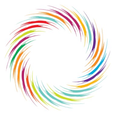 Geometrik soyut çember, dairesel element vektör çizimi