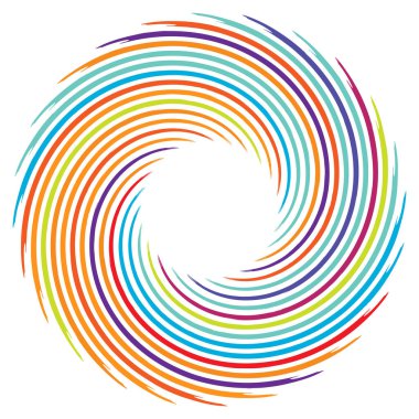 Geometrik soyut çember, dairesel element vektör çizimi