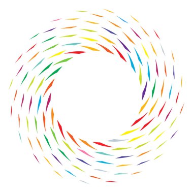 Geometrik soyut çember, dairesel element vektör çizimi