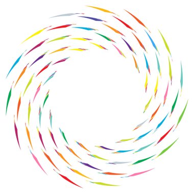 Geometrik soyut çember, dairesel element vektör çizimi