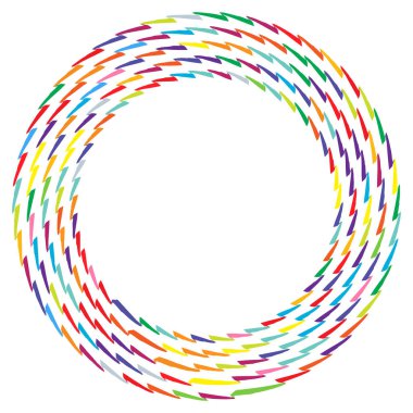 Geometrik soyut çember, dairesel element vektör çizimi