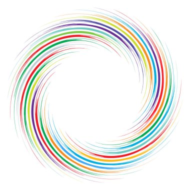 Geometrik soyut çember, dairesel element vektör çizimi