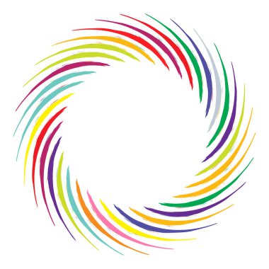 Geometrik soyut çember, dairesel element vektör çizimi