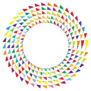 Geometrik soyut çember, dairesel element vektör çizimi