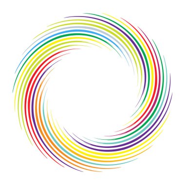 Geometrik soyut çember, dairesel element vektör çizimi