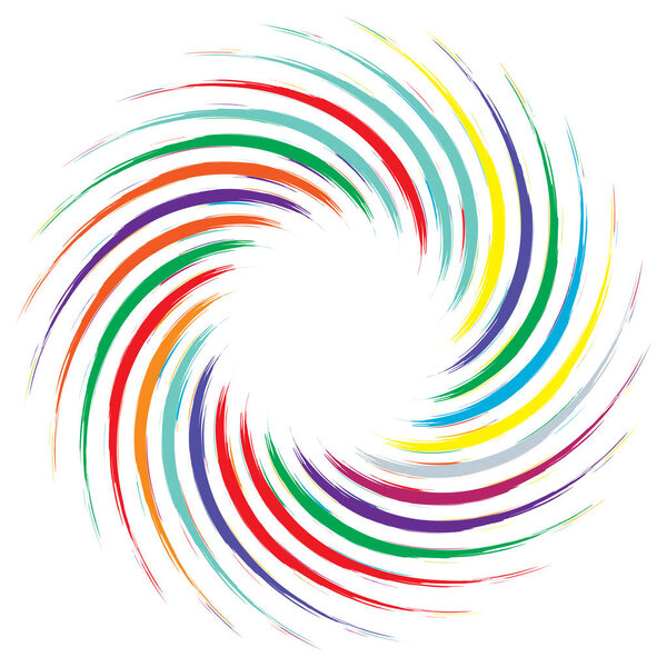 Geometric abstract circle, circular element vector illustration