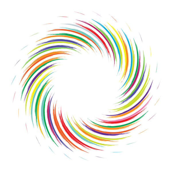 Geometric abstract circle, circular element vector illustration