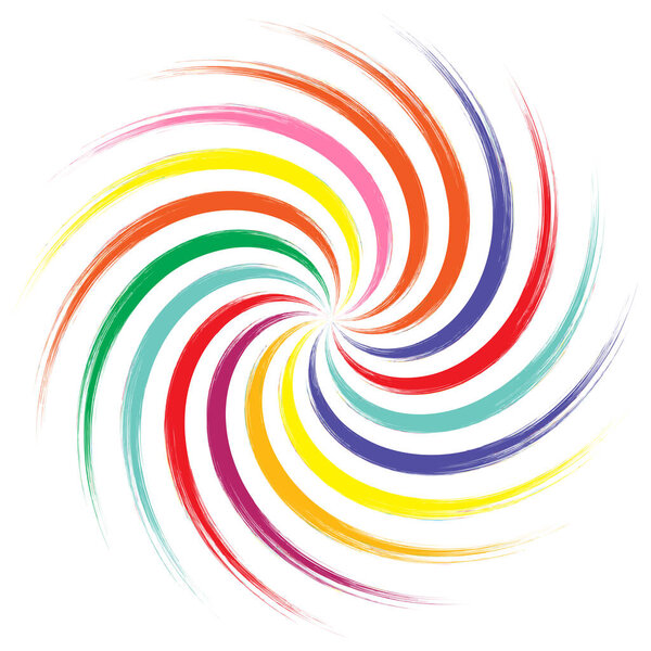 Geometric abstract circle, circular element vector illustration