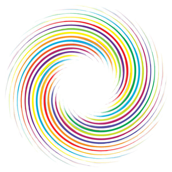 Geometric abstract circle, circular element vector illustration