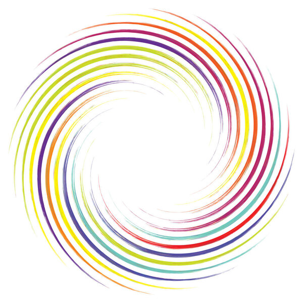 Geometric abstract circle, circular element vector illustration
