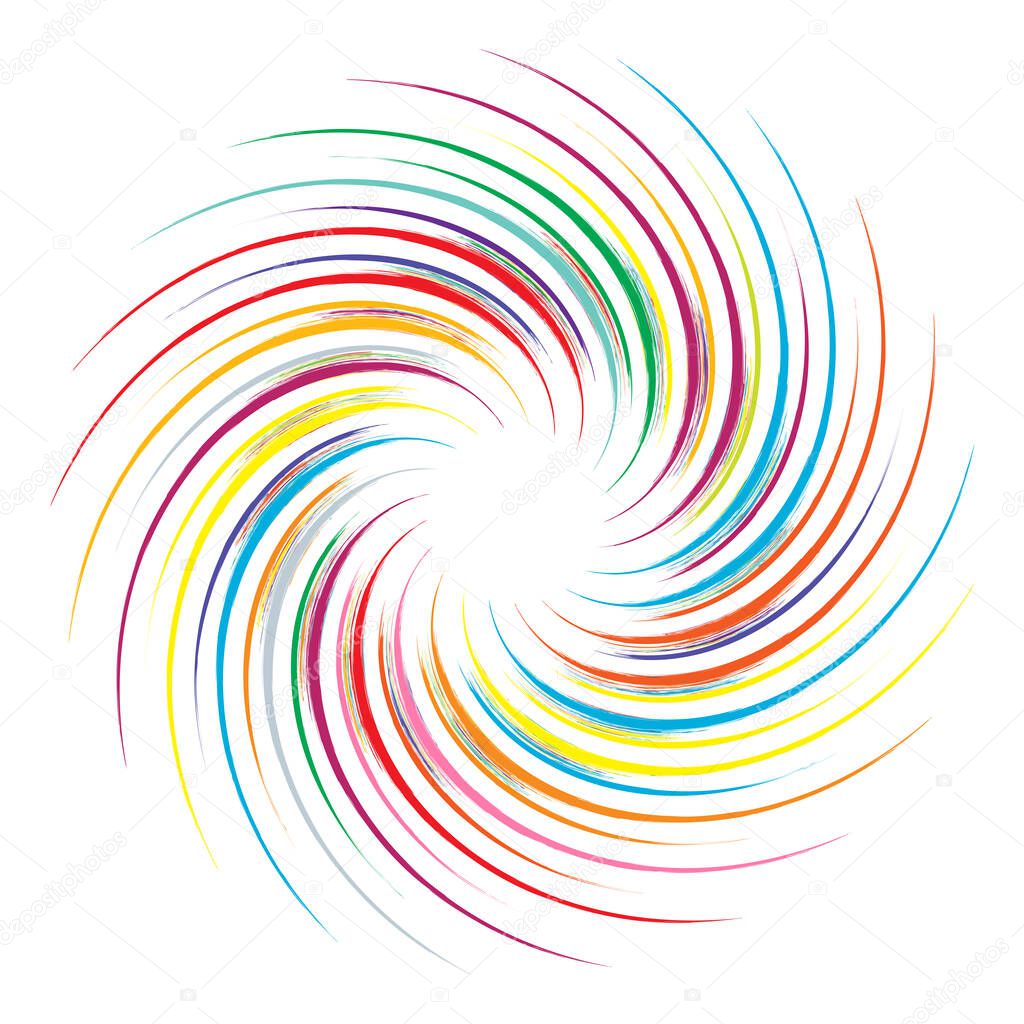 Geometric abstract circle, circular element vector illustration