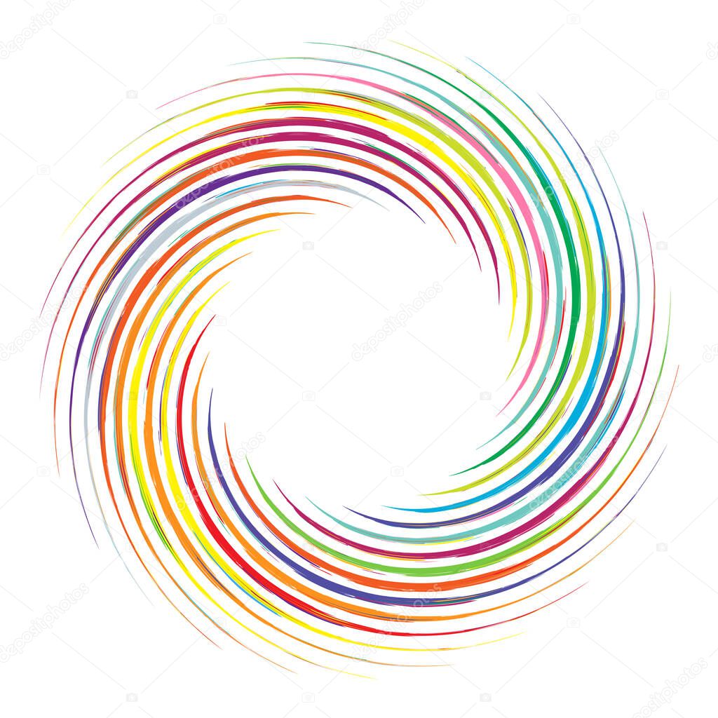 Geometric abstract circle, circular element vector illustration