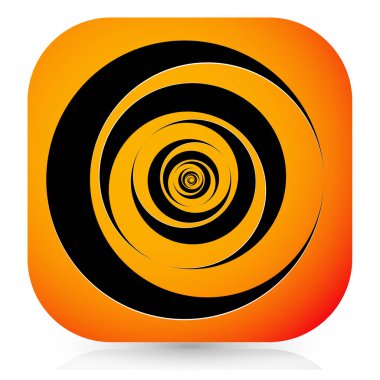 Spiral, girdap, döndürme simgesi, tasarım elemanı çizimi