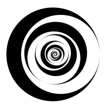 Spiral, girdap, döndürme simgesi, tasarım elemanı çizimi