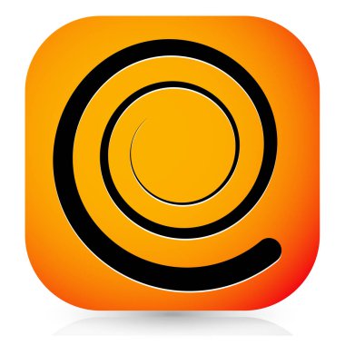 Spiral, girdap, döndürme simgesi, tasarım elemanı çizimi